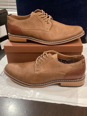 Steve Madden Ajapp Cognac Brown Oxford Dress Shoes NWOB